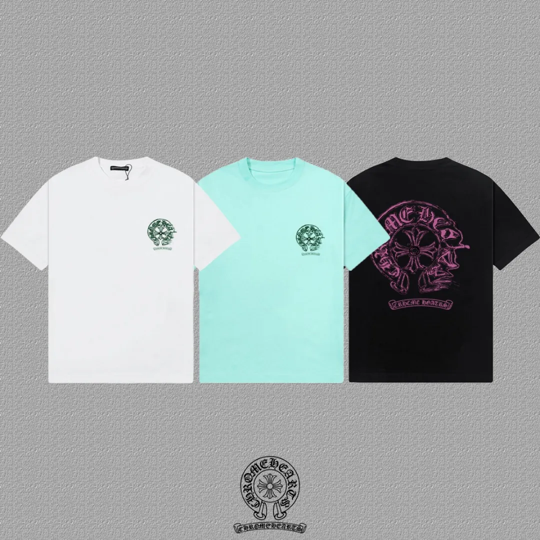 [CH ] 2026FW T LOGO Premium 26s Same Style ：Black White Green Size：S M L XL 2XL